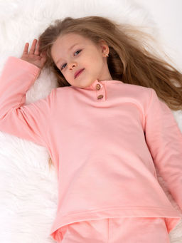 Пижама детская футер начес с брюками "СТЕША" РОЗОВЫЙ