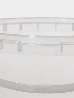 Цена за 100 шт. Ведро одноразовое с крышкой, пластик, 2 л, d=17.3 см, пищевое, прозрачное