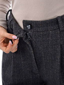 Теплые брюки из драпа c высокой посадкой - А+б коллекция фото 34