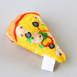 Игрушка для кошек с мятой Пицца из текстиля, 8,7х6,9 см - Пушистое счастье фото 3