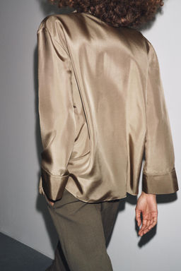 ZW COLLECTION SILK SHIRT WITH POCKET