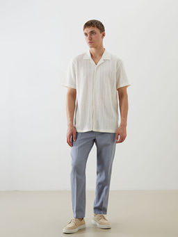 Regular Fit Resort Yaka K?sa Kollu Erkek G?mlek