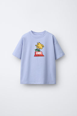 CAMISETA ESTAMPADA LOGO / Azul claro - Zara фото 5