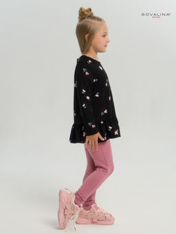 Костюм Алиса тюльпаны на черном-сухая роза - Sovalina фото 28