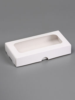 Цена за 5 шт. Подарочная коробка под плитку Дубайского шоколада, складная, белая, 16×8×2.7 см