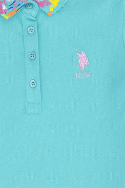 Мятная базовая футболка-поло для девочек - U.s. polo assn фото 6