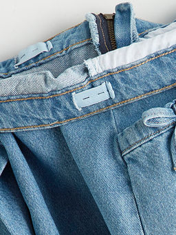 Pili Detayl? K?z ?ocuk Jean Etek