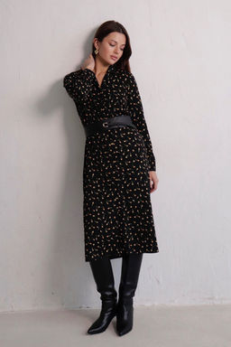 Платье-рубашка с английским воротником принт - Martichelli фото 235