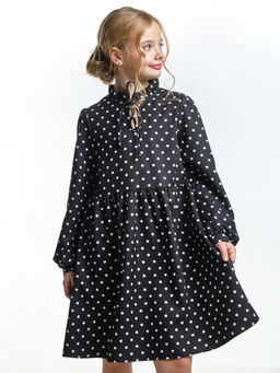 Платье для девочки нарядное UD 7411 черный горох