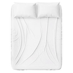 Простыня 1,5 спальная "Облако" 150х220см, поплин 115г/м2, хлопок 100%, упаковка "классическая" ПВХ 28х41см, "Домашняя мода" (Россия)