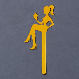 Цена за 20 шт. Топпер акрил Девушка, 15 см - Страна карнавалия фото 2