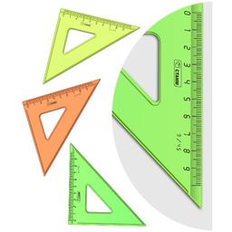 Треугольник 9см 45 СТАММ "Neon Cristal" (ТК32) прозрачный цветной, в ассорт.
