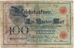 Банкнота 100 марок 1905 года Германия
