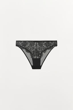 BRAGUITA ENCAJE / Negro - Zara фото 7