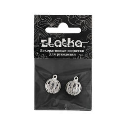 Zlatka Подвеска JCBH-06 15 мм 5 х 2 шт №02 под серебро  фото 3