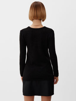 Джемпер женский MINAKU: Knitwear collection, чёрный, размер 50  фото 5