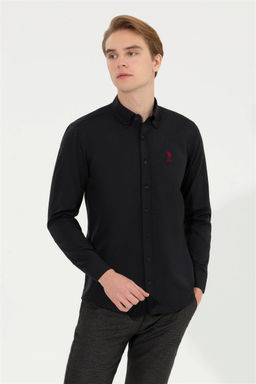 U. S. Polo Assn / Рубашка мужская черная Uzunkol Basic - U.s. polo assn фото 10