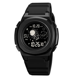 Часы наручные Skmei мужские электронные спортивные 2024black-black