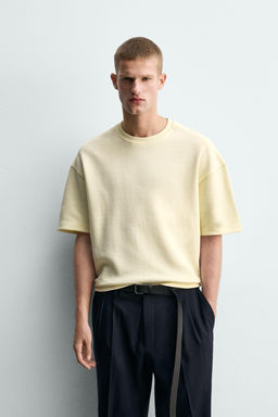 SUDADERA RELAXED FIT INTERLOCK / Amarillo claro - Zara фото 2