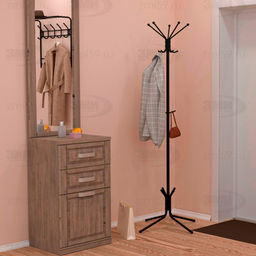 Вешалка-стойка металл. "Луч 5" 63х177см (черный)