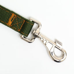 Поводок двухслойный с усиленным карабином, 3 м х 2,5 см, зелёный - Пижон фото 2