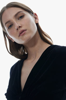 Top drapeado de velour - H&m фото 2