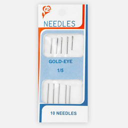 Цена за 10 шт. Иглы швейные для бисера, d=0.55 мм, 5.5 см, набор 5 шт.