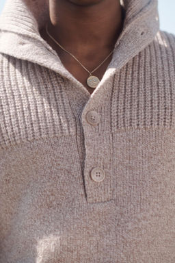 LIMITED EDITION WOOL BUTTONED COLLAR SWEATER - Zara фото 4