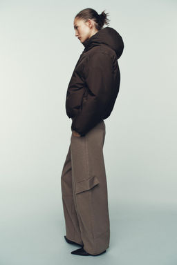 WATER-REPELLENT WINDPROOF PUFFER ANORAK WITH HOODIE - Zara фото 4