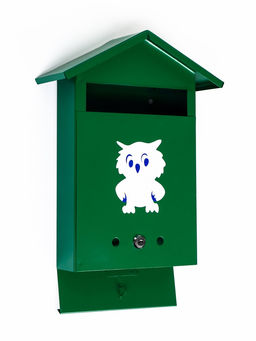 Ящик почтовый с замком, вертикальный "Филин", зеленый
