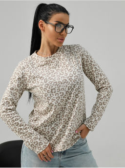 Лонгслив Леопард женский коричневый - София фото 45