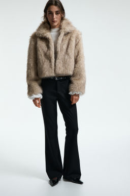 Cropped fluffy jacket - H&m фото 15