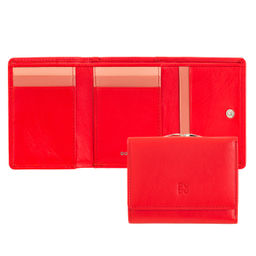 Итальянский женский кожаный кошелек DuDu серии Corsica | огненно-красный