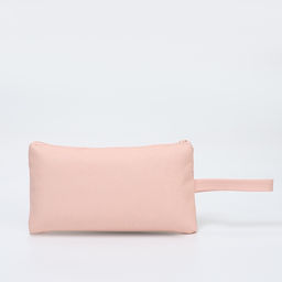 Косметичка-пенал на молнии, плоская, с карманом, персиковая - Simaland фото 2