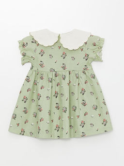 Bebe Yaka K?sa Kollu ?i?ekli K?z Bebek Elbise - Waikiki фото 2