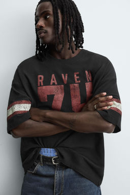 VARSITY OPEN-WEAVE T-SHIRT - Zara фото 5