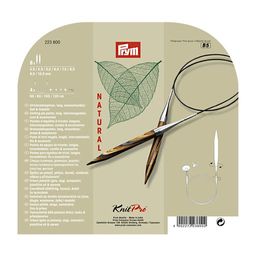 Спицы PRYM 223800 Набор съемных спиц Natural береза 16 шт 8 пар спиц + 4 лески
