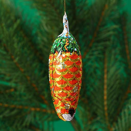 Цена за 3 шт. Шоколадная фигурка новогодняя Шишка еловая на нитке, МИКС, 18 г