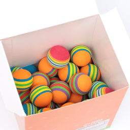Цена за 50 шт. Шарик для кошек, 3,4 см, фасовка в коробку по 50 шт, микс цветов - Пижон фото 5