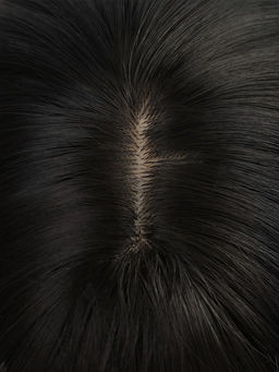 Парик искусственный, с чёлкой, имитация кожи, 30 см, 160 г, чёрный(#SHT3)