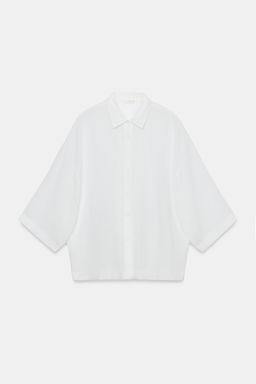 CAMISA FLUIDA OVERSIZE ZW COLLECTION / Blanco - Zara фото 4