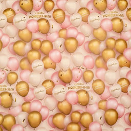 Бумага упаковочная, глянцевая С днем рождения, шарики, 70 х 100 см, 1 лист - Simaland фото 3