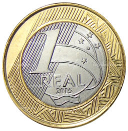 Монета 1 реал 2015 года Бразилия XV летние Паралимпийские игры, Рио-де-Жанейро 2016  Параканоэ