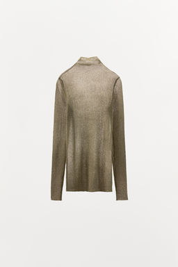 FINE KNIT METALLIC THREAD TOP - Zara фото 5