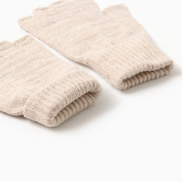 Перчатки (митенки) женские, цвет бежевый, 18