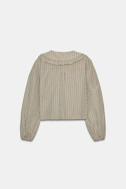 CHECK SHIRT WITH PETER PAN COLLAR - Zara фото 2