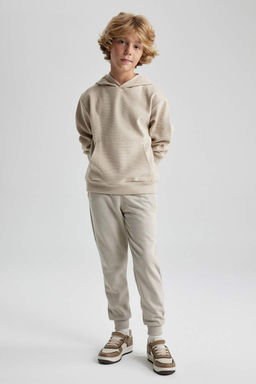 Толстовка обычного кроя с капюшоном для мальчиков - Defacto фото 3