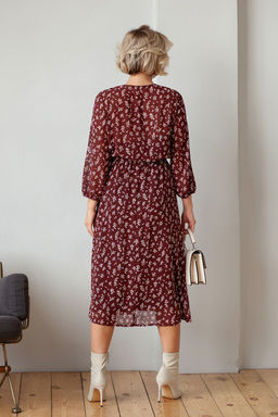 Платье МП-23 цветы на бордо - Took a look фото 3