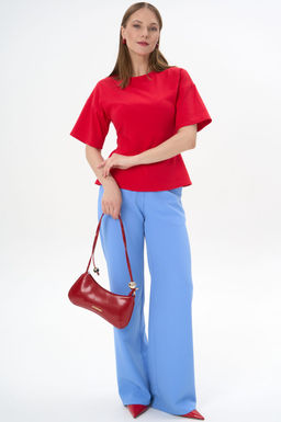 Футболка с завязками Николь (красный) - Эльза фото 15