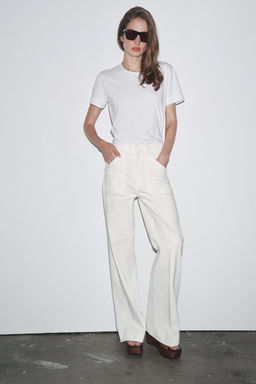 ZW COLLECTION FULL LENGTH HIGH-WAIST JEANS - Zara фото 5